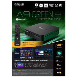 Prijemnik IPTV, Android OS, 2/16GB, 4K, WiFi, Bluetooth A9 Green+