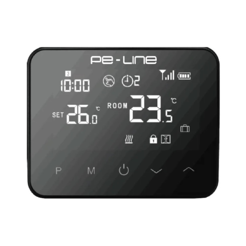 Sobni termostat PE-LINE_ Simplicity sobni crni Wi-Fi