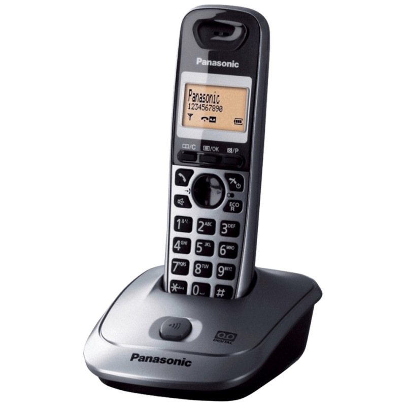 Panasonic Telefon bežični, DECT/GAP, 1.4" display 1.4, metalik siva
KX-TG2511FXM