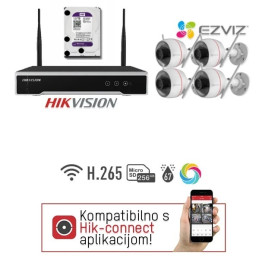 Video komplet 4MP 4 kamere Ezviz WiFi ColorVu+ hdd