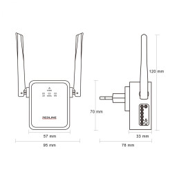 Pojačivači WiFi signala Wireless-N Extender-Access Point, 300Mbps, TS-720W