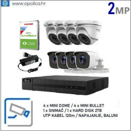 Set za video nadzor 2MP-TVI 8