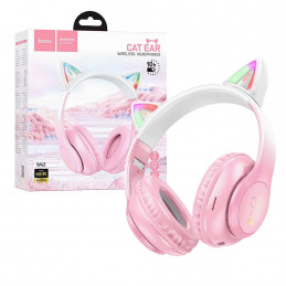 Slušalice bežične sa mikrofonom, Bluetooth W42 Cat Ears, Cherry Blossom