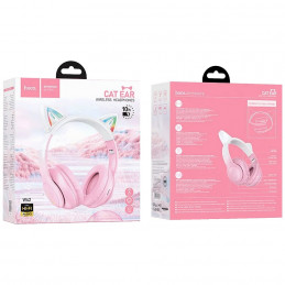 Slušalice bežične sa mikrofonom, Bluetooth W42 Cat Ears, Cherry Blossom