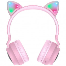 Slušalice bežične, Bluetooth W27 Cat Ear Pink