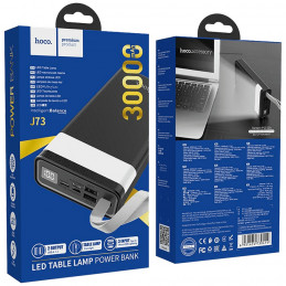 Punjač prijenosni sa lampom, Hoco j73, 30000mAh, 2A / 2A J73 Powerful, Black