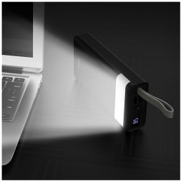 Punjač prijenosni sa lampom, Hoco j73, 30000mAh, 2A / 2A J73 Powerful, Black
