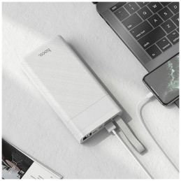 Punjač prijenosni sa lampom, Hoco j73, 30000mAh, 2A / 2A J73 Powerful, White