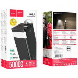 Punjač prijenosni sa lampom, 50000mAh, brzi QC/PD, 3A J86A Powermaster