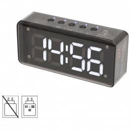 Sat sa alarmom, FM radio, Bluetooth, microSD, USB, 3W MECHACLOCK