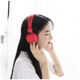 Slušalice bežične, Bluetooth, mikrofon, Crvene