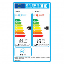 Prijenosni/Mobilni klima uređaj, 9000Btu, 3u1, 1010W, WiFi ZLN1047