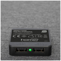 Prijenosni solarni USB punjač, sklopivi, 2 x USB-A, 10W MSC10W