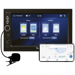 Auto radio, 4 x 45W, 7" LCD Display, BT, USB, microSD VBX910