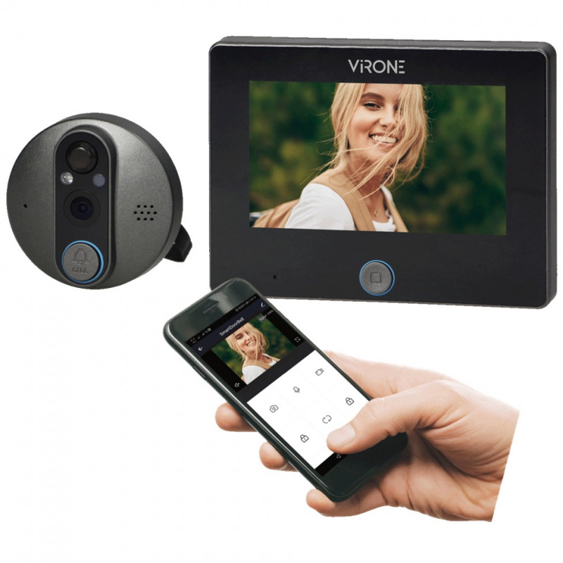 Digitalna špijunka za ulazna vrata, Smart, 4.3", LCD, WiFi DV-3 Digitalna špijunka za ulazna vrata, Smart, 4.3", LCD, WiFi DV-3