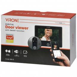 Digitalna špijunka za ulazna vrata, Smart, 4.3", LCD, WiFi DV-3