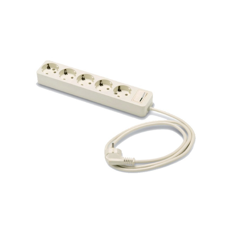 Produžni kabel, 5 utičnice, prekidač, 1,5m