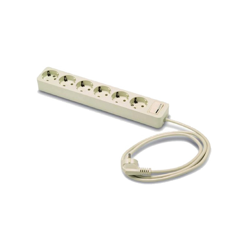 Produžni kabel 6 utičnica, 1.5m, prekidač, bijeli, 1.5mm² 2518-PK6/1.5
