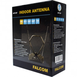 Antena sobna sa pojačalom, UHF/VHF, crna ANT-207