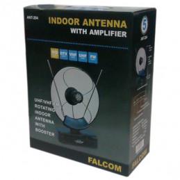 Antena sobna sa pojačalom, UHF/VHF, crna ANT-204