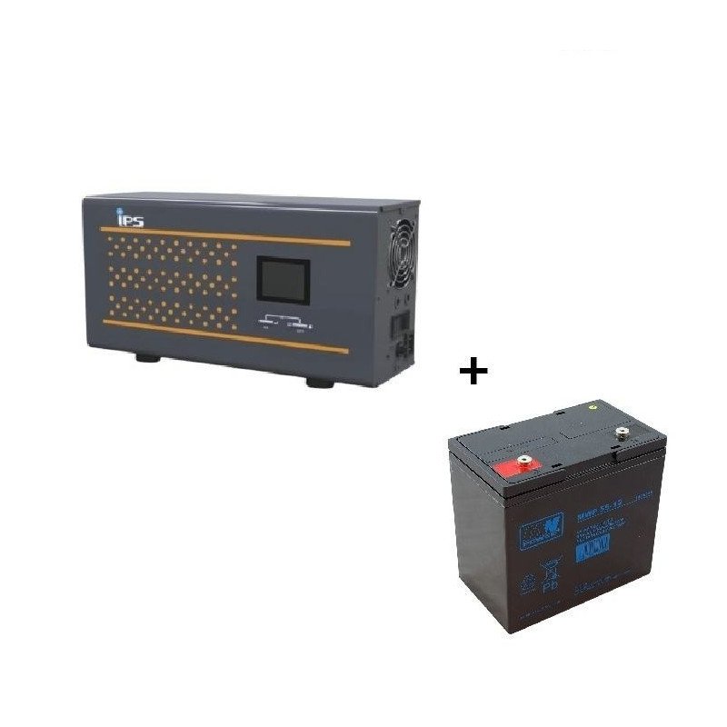 UPS (pretvarač/punjač) za centralno grijanje 300W + akumulator 55Ah