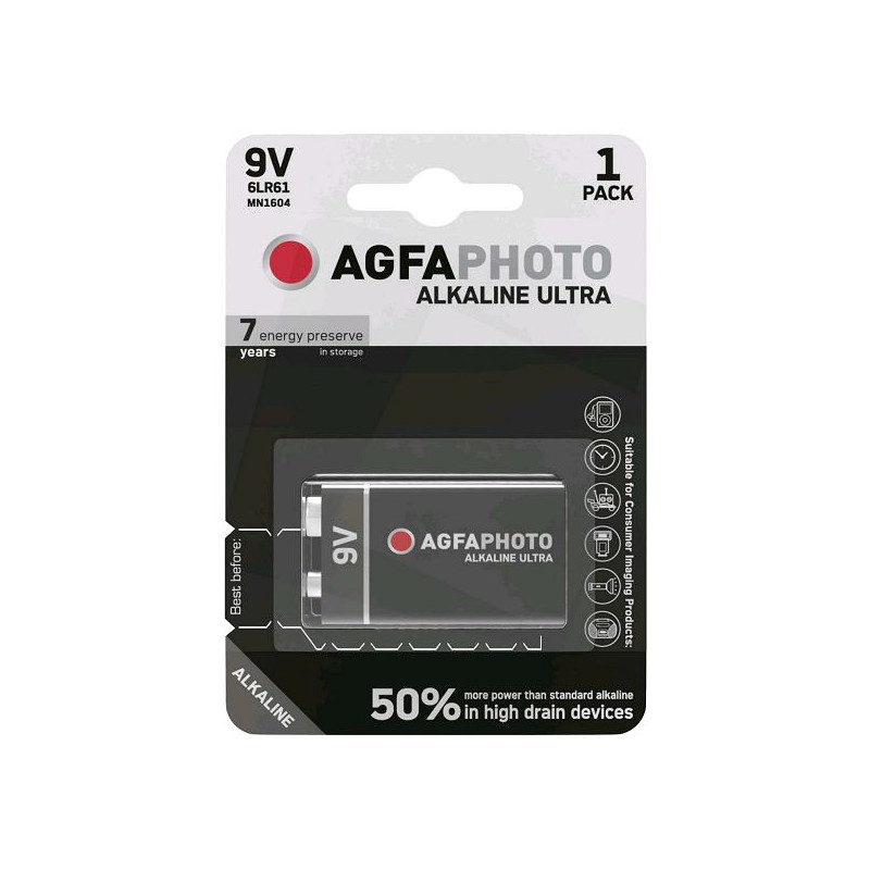 Baterija alkalna, 6LR6, 9V, blister 1 kom. 9V B1