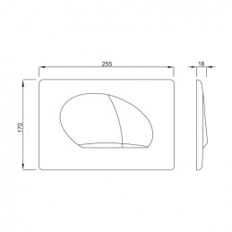 LIV Tipka za ispiranje SELENITE DUO, bijela