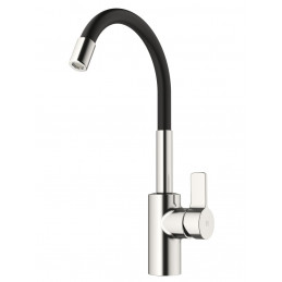 Unitas miješalica za sudoper, niskotlačna, flexi izljev crni