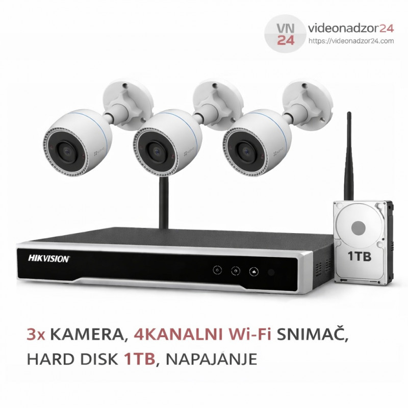 Video komplet 2MP 3 kamere Ezviz WiFi