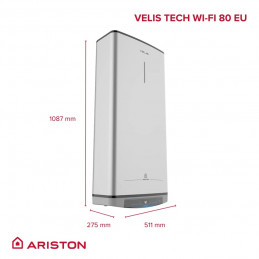 Bojler električni ARISTON-VELIS TECH  WiFi 80L