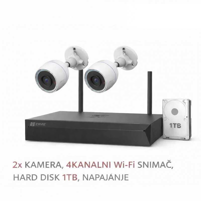 WIFI Video komplet 2MP 2 kamere Ezviz