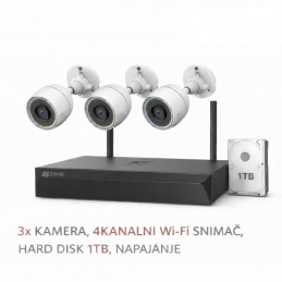 WIFI Video komplet 2MP 3 kamere Ezviz