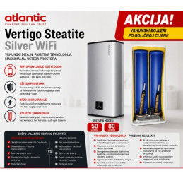 Električni bojler 50 L - ATLANTIC Vertigo Steatite Silver Wi-Fi