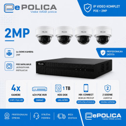 Video komplet DOME IP - POE4 - 2MP