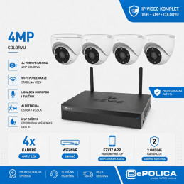 WIFI Video komplet 4MP 4 kamere Ezviz