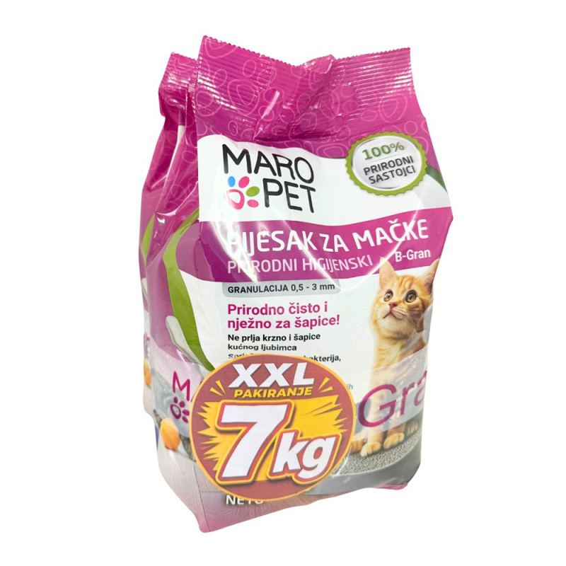 Prirodni higijenski pijesak za mačke B-Gran MAROPET B-GRAN XXL (7 kg)