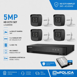 HIKVISION komplet videonadzor ACUSENSE4 - 5MP