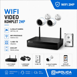 WIFI Video komplet 2MP 2 kamere Ezviz