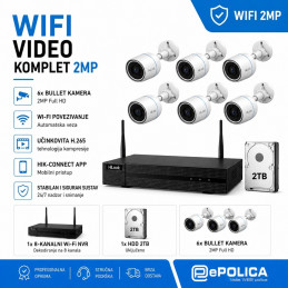WIFI Video komplet 2MP 6kamera Ezviz