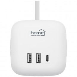 Produžni kabl, 3 utičnice, 2 x USB A, 1 x USB C, 1.5 met. CUBE2