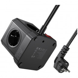 Produžni kabl, 5 utičnica, 3 x USB, 1 x USB C PD20W, 2 metra