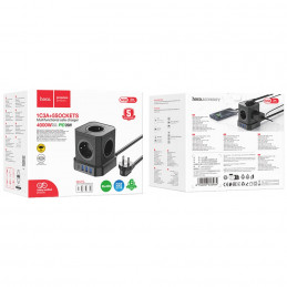Produžni kabl, 5 utičnica, 3 x USB, 1 x USB C PD20W, 2 metra