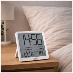 Sat sa alarmom i mjeračem temperature i vlažnosti
HC17