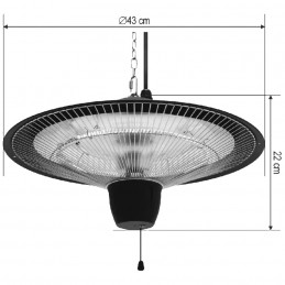 Grijalica sa karbonskim grijačem, 1500W, IPX4 outdoor FK262