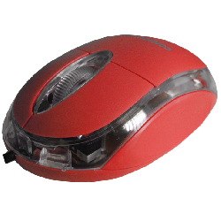 Miš optički, 800dpi, USB, crvena boja 