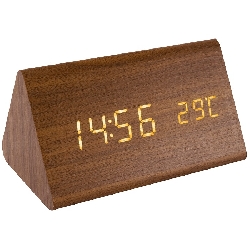 Sat sa alarmom i termometrom, drveno kućište,OC 05