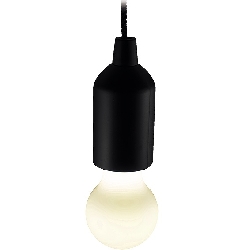 LED lampa na baterije za kampiranje, crna