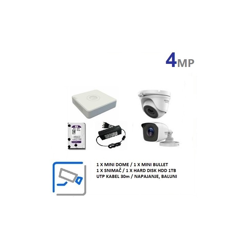 Set za video nadzor 4MP-TVI 2 