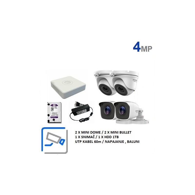 Set za video nadzor 4MP-TVI 4