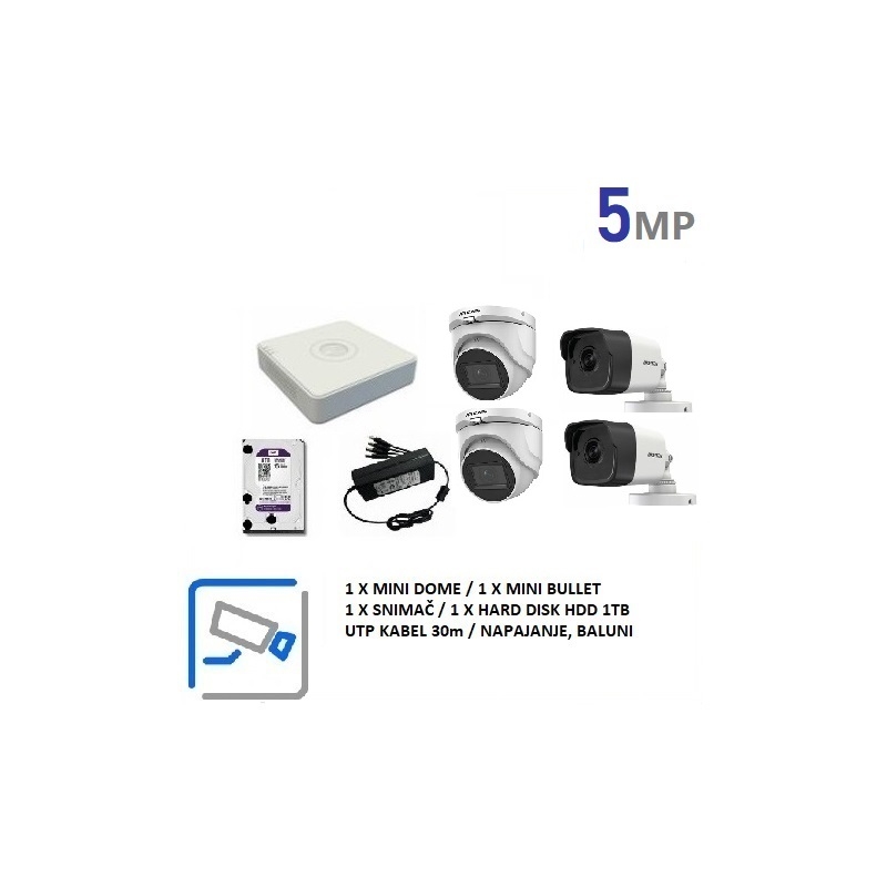 Set za video nadzor 5MP-TVI 4
